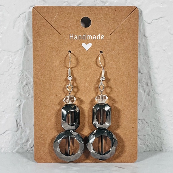 Clear Bead Earrings - Picture 7 of 8